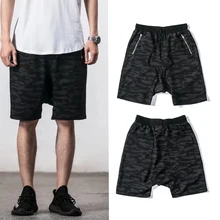 Летние модные спортивные камуфляжные шорты в стиле хип-хоп, свободные хлопковые мужские шорты-шаровары, камуфляжные повседневные шорты с эластичной резинкой на талии для скейтборда