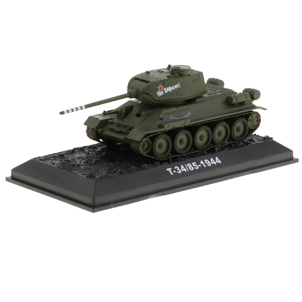 

1:72 Simulation Russian WWII T34/85-1944 Tank Model Toy Vehicles