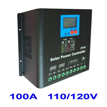 

100A Solar Charge Controller,110V or 120V Battery Regulator 100A for 12KW PV Panels Modules,LED&LCD Display,Dual-fan cooling