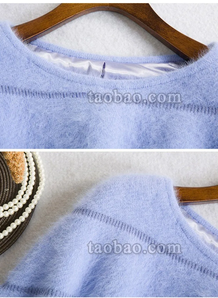 Настоящий норковый кашемировый свитер женский норковый кашемировый пуловер с подкладкой зимний свитер сделать большой размер FS257
