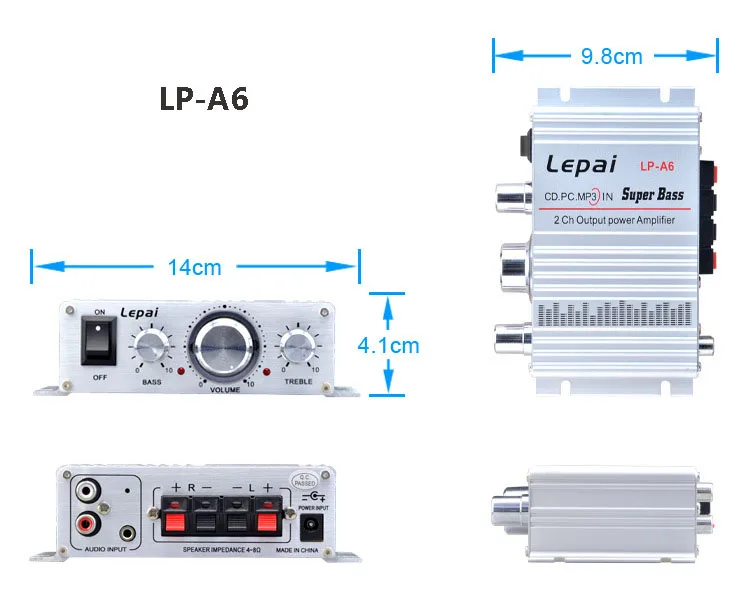 Lepy A6 Amplifiers 2x15W 2.0 Channel Mini Stereo Class AB dac Bass And Treble Adjust DC 12V For Home Car Amp 2000 watt amp