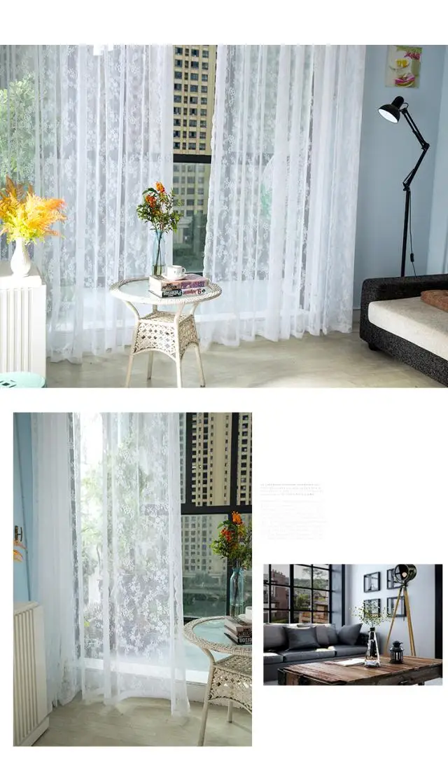 Белые тюлевые занавески s вышитые занавески для гостиной прозрачные тюлевые шторы для окон прозрачные для спальни Высота 300 см