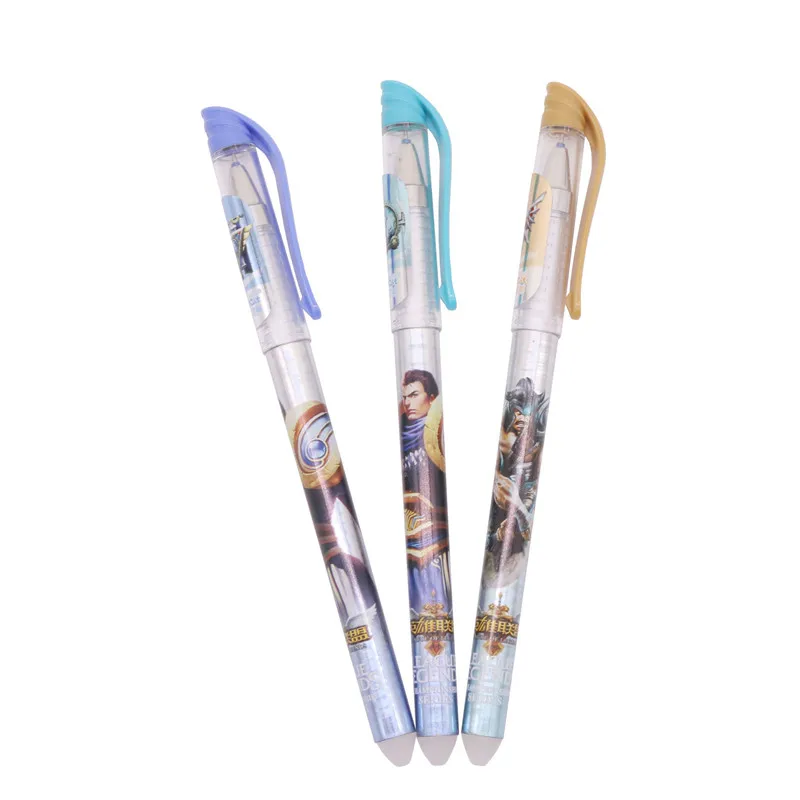 

Gel Pel Wholesale Cartoon Style Neutral Pen Ink Erasable Pen Student Test Pen Hero Alliance Pattern Magic Pen With Refill 20 Pcs