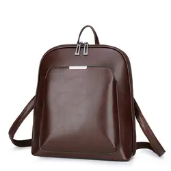 Винтаж кожаный рюкзак для женщин высокое качество из искусственной кожи рюкзаки для подростков обувь девочек женская школьная сумка