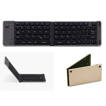 

Metal Folding Bluetooth Keyboard For Apple IOS Android Windows System Tablet And Mobile Phone 20PCS/Lot