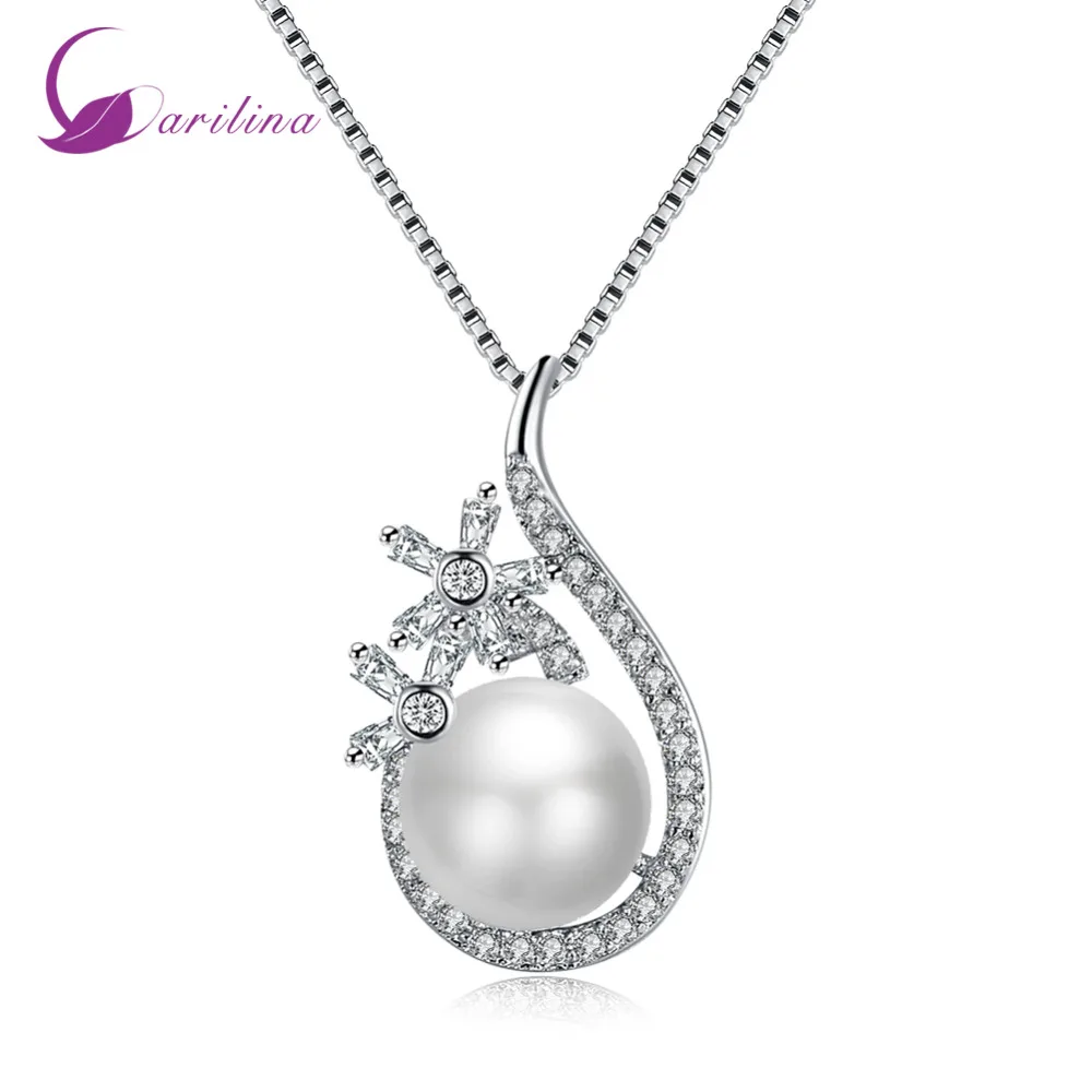 

High quality suppliers 925 sterling silver jewelry Fashion Jewelry Simulated pearl pendants for women P2021