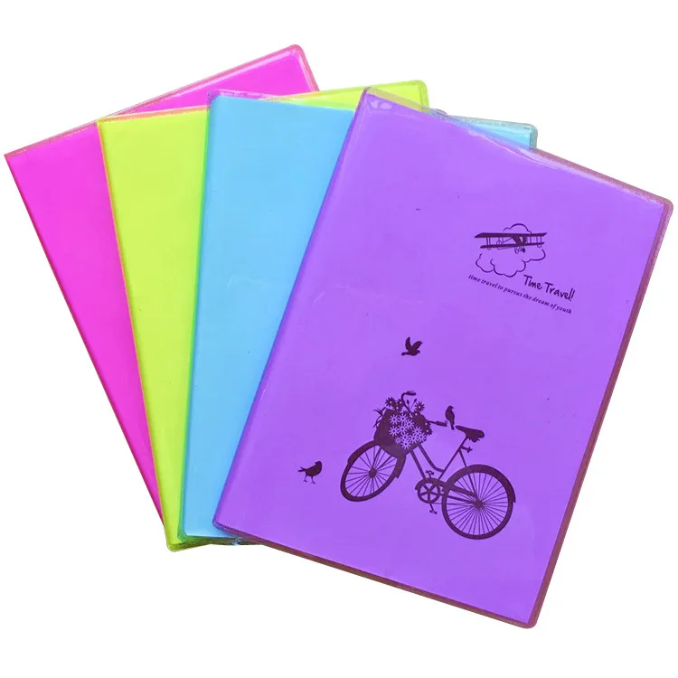 

Creative stationery fluorescent color rubber sleeve notebook Notepad time travel diary small book Wholesale