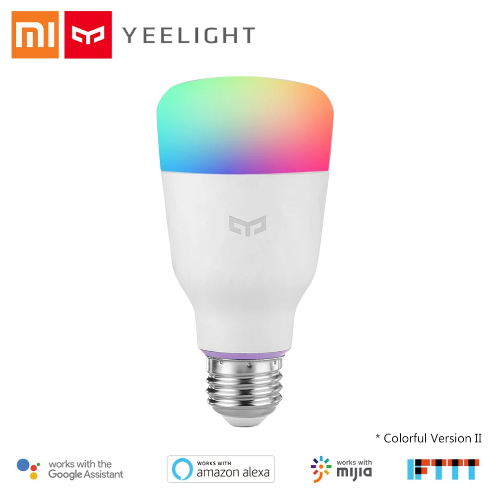 

Original Xiaomi YEELIGHT 10W RGB Smart Light Bulb E27 Wireless WiFi Control Alexa Google Voice Control IFTTT Mijia Android iOS