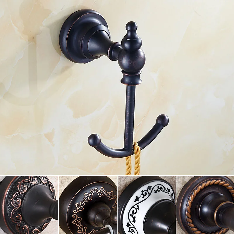 Free Shipping Newly Bathroom Brass Towel Hooks Wall Mounted Oil Rubbed