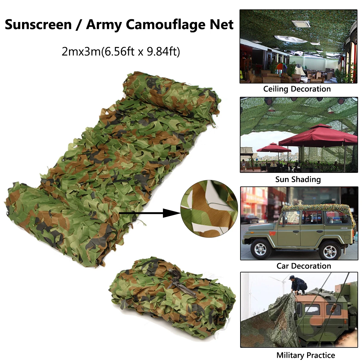 2.4 m x 3 m 2.7 m x 3.5 m في الهواء الطلق الصيد التخييم الصحراء ودلاندز الستائر الجيش العسكرية التمويه كامو صافي الشمس المأوى سيارة يغطي 2.4 m x 3 m 2.7 m x 3.5 m في الهواء الطلق الصيد التخييم الصحراء ودلاندز الستائر الجيش العسكرية التمويه كامو صافي الشمس المأوى سيارة يغطي