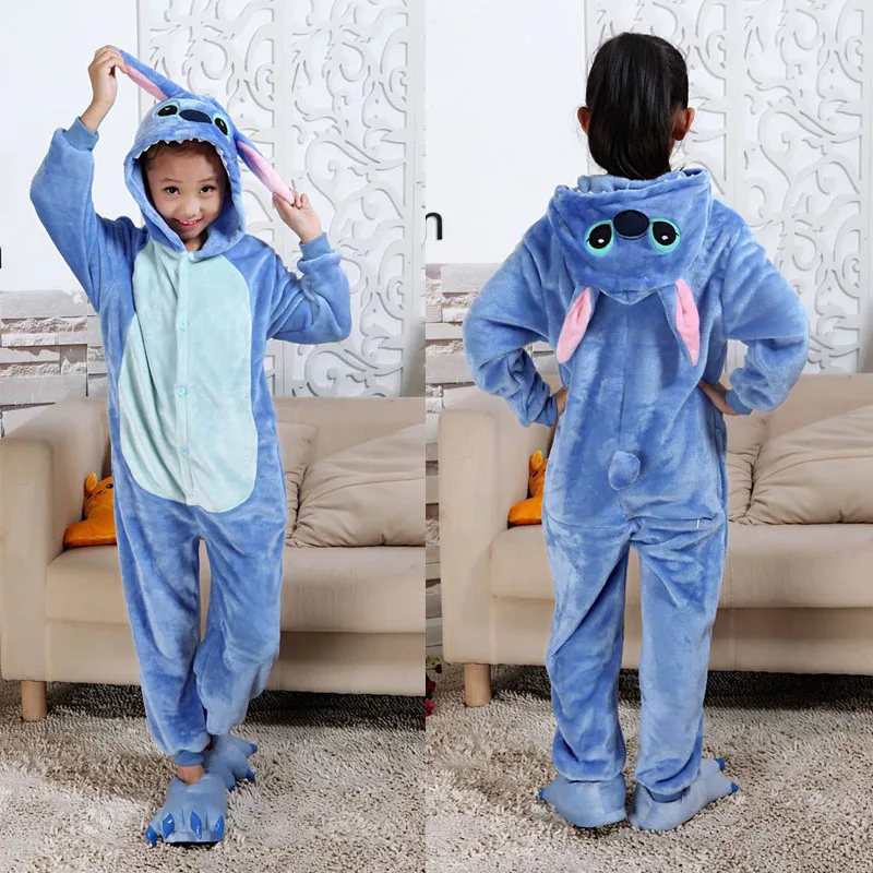 Animal Baby Boys Girls Cartoon Zebra Jumpsuits Children Winter Pajamas Flannel Unicornio Panda Sleepwear Kids Onesies - Color: L03