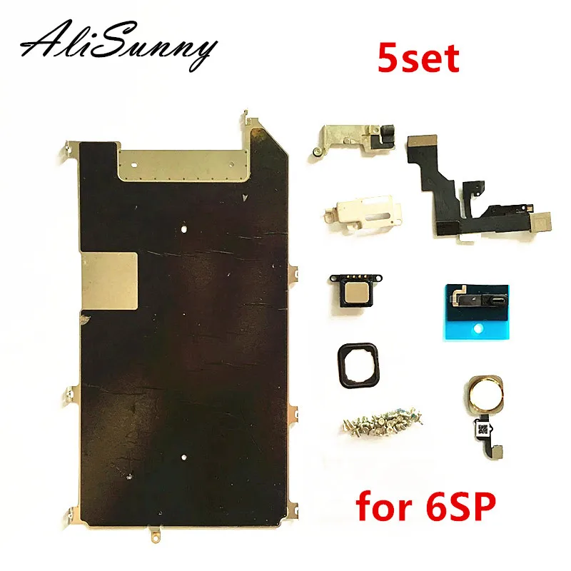 

AliSunny 5Set LCD Metal Backplate Heat Shield kits for iPhone 6S 6 Plus 6SP 6Plus 6G 4.7'' Earpiece Screws Front Camera Holder