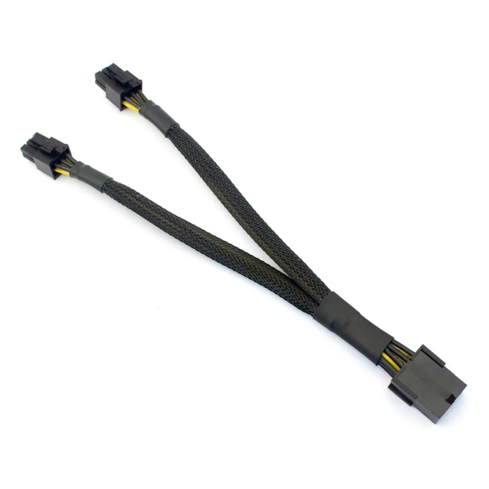 XT-XINTE Power Cable 1 to 2 Ports 8Pin to Dual 6Pin Cables Video Graphic Card CPU Cable 18AWG Wire 20cm for Miner BTC Mining