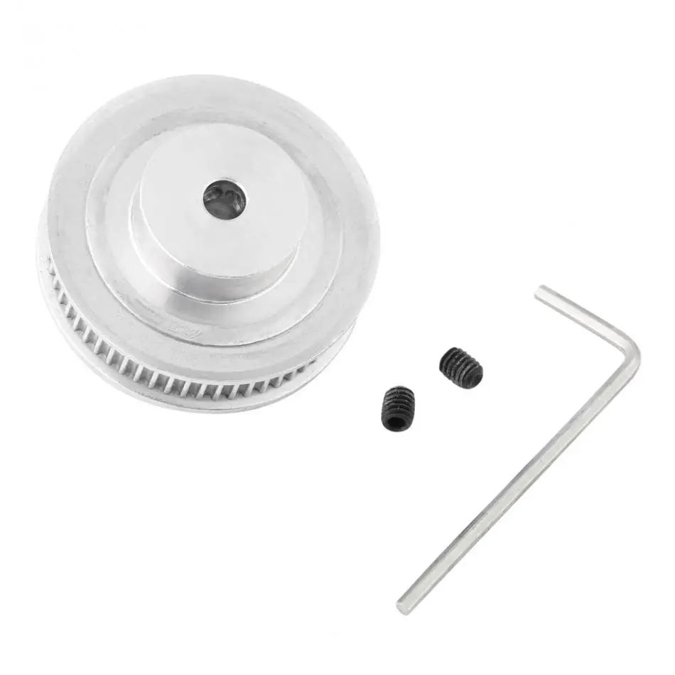 

1 Set Aluminum GT2 Timing Belt Pulleys 60 Tooth 60T 5mm Bore Timing Belt Printer GT2 Timing Belt Pulleys w/ Wrench and Screw