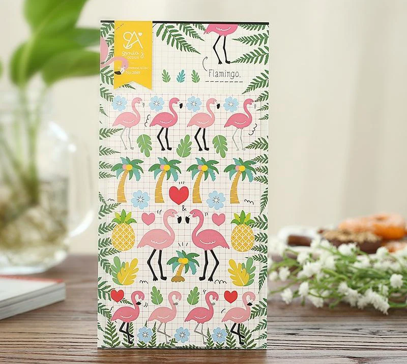 2Pcs/Pack Soina Kawaii Stationery Flamingo Animals Scrapbook 3D