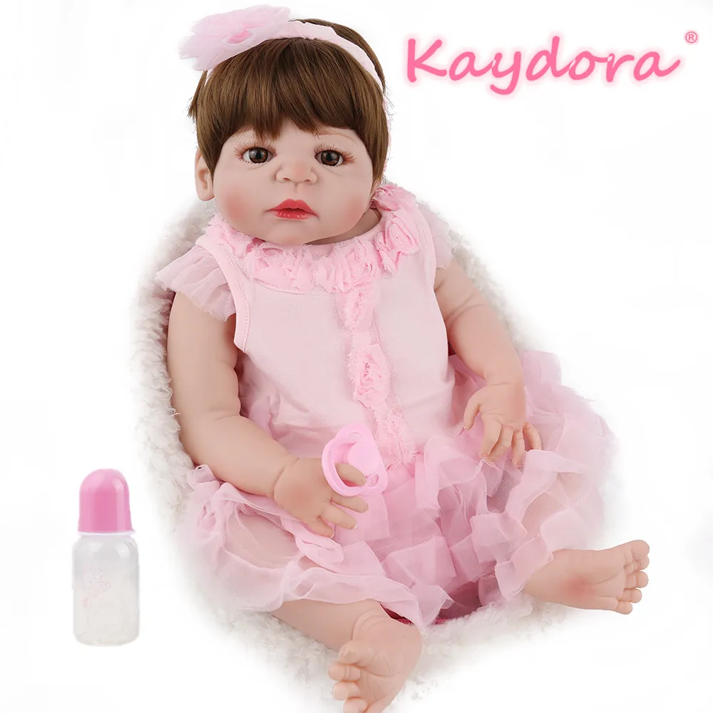 

KAYDORA 22 inch bebes reborn doll New Handmade Silicone reborn lol baby Lifelike adorable toddler Bonecas girl kid menina de