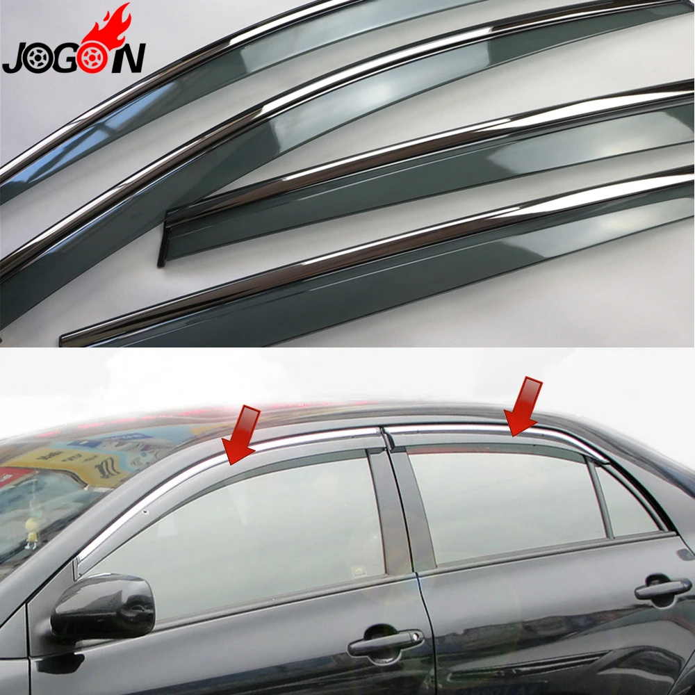 

For Toyota Corolla E140 E150 Sedan 2007 - 2010 2012 2012 2013 Window Sun Rain Visors Vent Deflector Guard Weather Shield 4P