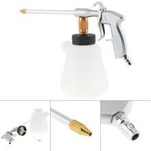 1 литровый ручной пневматический моющий чистящий пистолет с пластиковым поролоновым горшком и прямой головкой для чистки автомобиля/чистки мебели