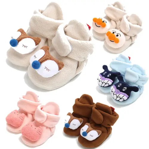 

Christmas Infant Baby Boy Girl Cotton Winter Soft Warm Shoes Casual Walking Crib Shoes Baby Slippers Home