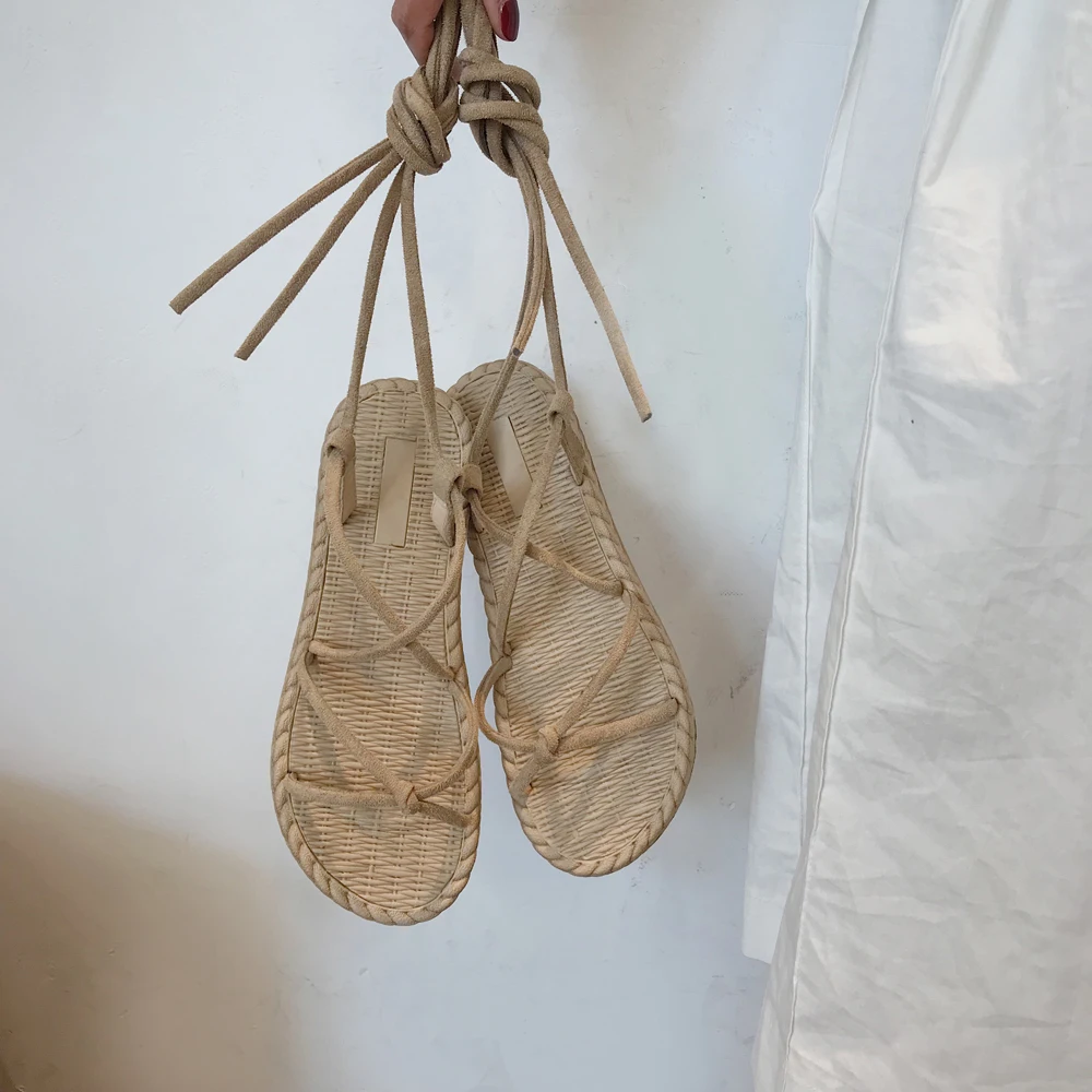 

Paired with fairy wind long skirt wearing shoes women's shoes flat bottom wild tide 2019 new summer sandals women woman shoes