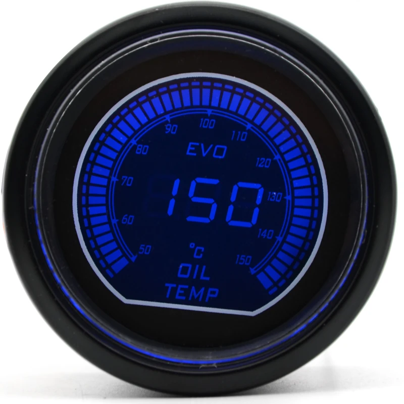 2/" inch 52mm Car Blue Digital LED Water Temp Temperature Gauge Meter With Sensor