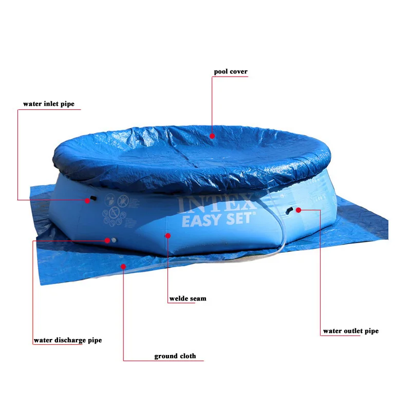 244 cm 76 cm INTEX azul AGP piscina sobre el suelo de la familia piscina inflable piscina para adultos niños aqua agua de verano B33006 - 4