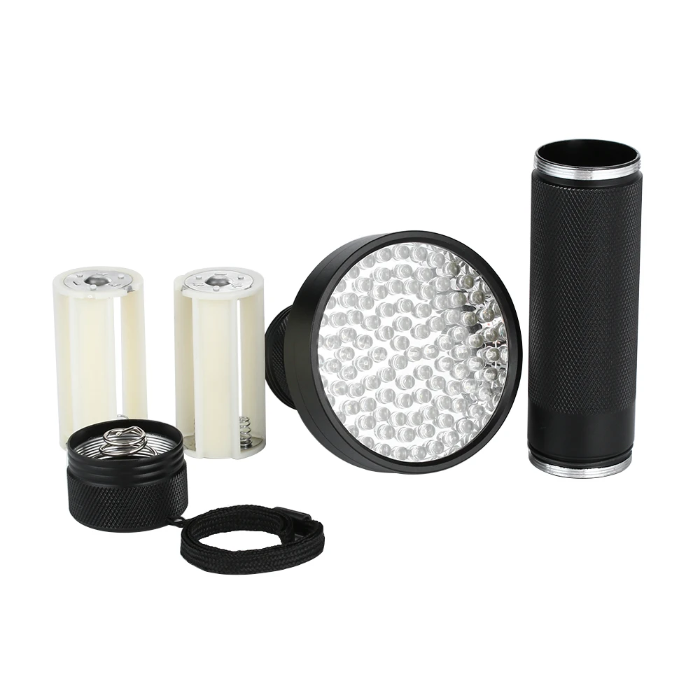 1 шт. практичный 100 светодиодный Ультрафиолетовый черный светильник-вспышка, фонарь, светильник для осмотра на открытом воздухе