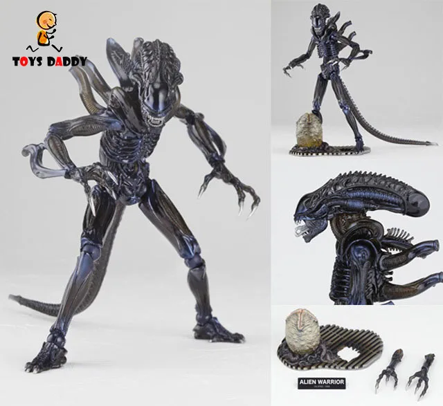 

HOT! 16cm Revo Revoltech Alien Warrior 1986 PVC Action Figure Model Anime Brinquedos LOOSE Toys Xenomorph Collection Free Xmas