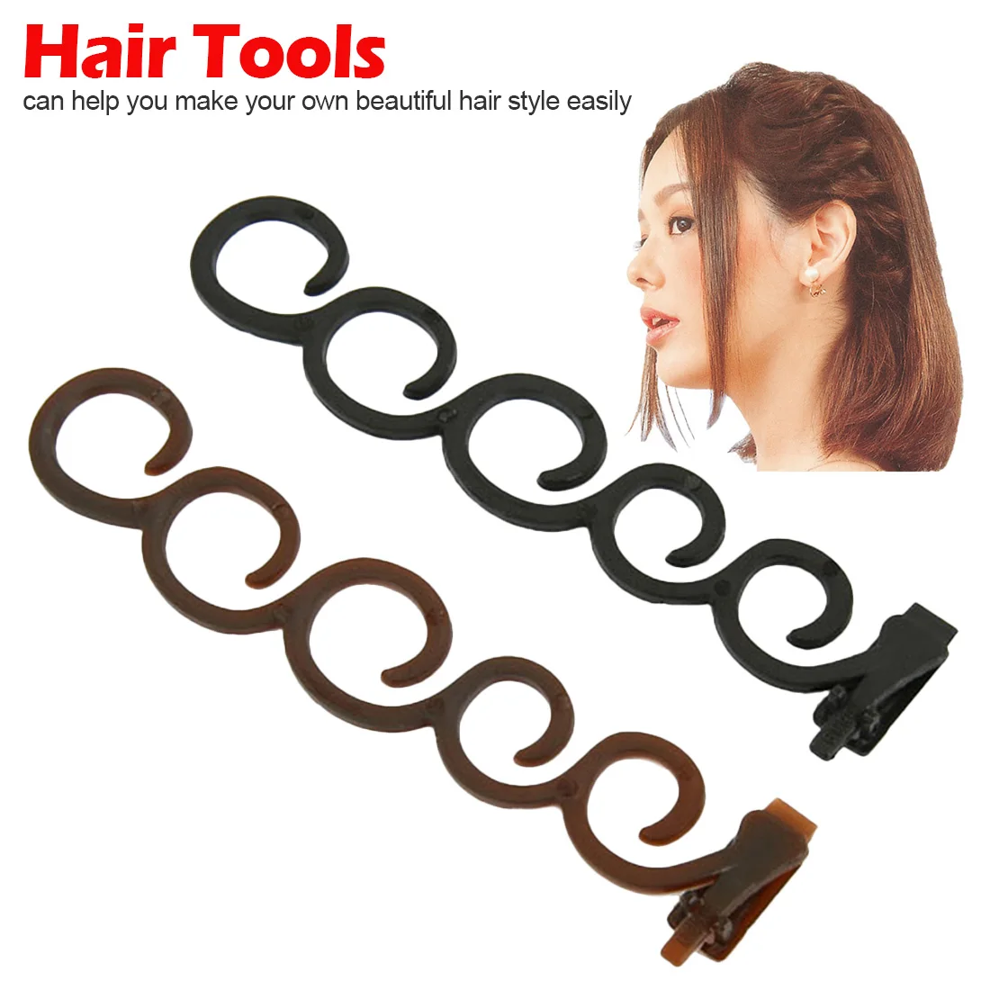 

DIY Hairstyle Styling Accessories Flower Magic Hair Clip Stylist Queue Twist Plait Random Colors French Elegance Hair Braider