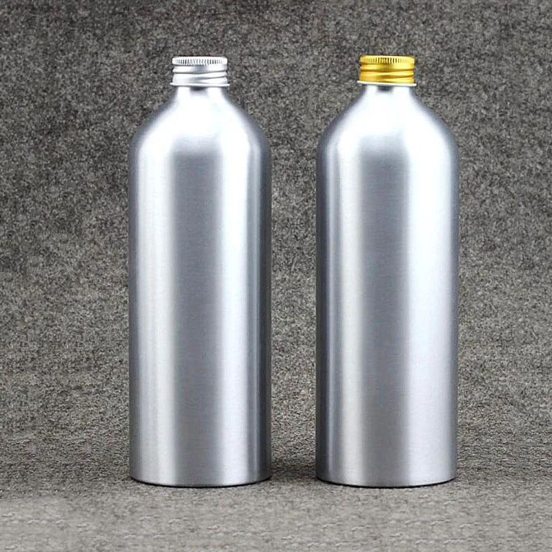 

500 ml/g Aluminum Bottle Gold/Silver Caps Water/Reagent/Cosmetic Storage Bottle Jar Reusable High Quality 10pcs/lot 5.14