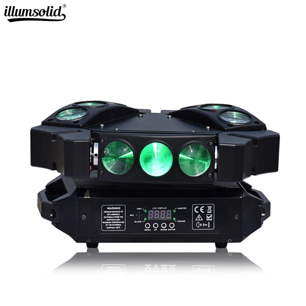 Мини Паук светильник 9x12 Вт движущийся головной Луч вечерние Dmx512 Led диско лампа