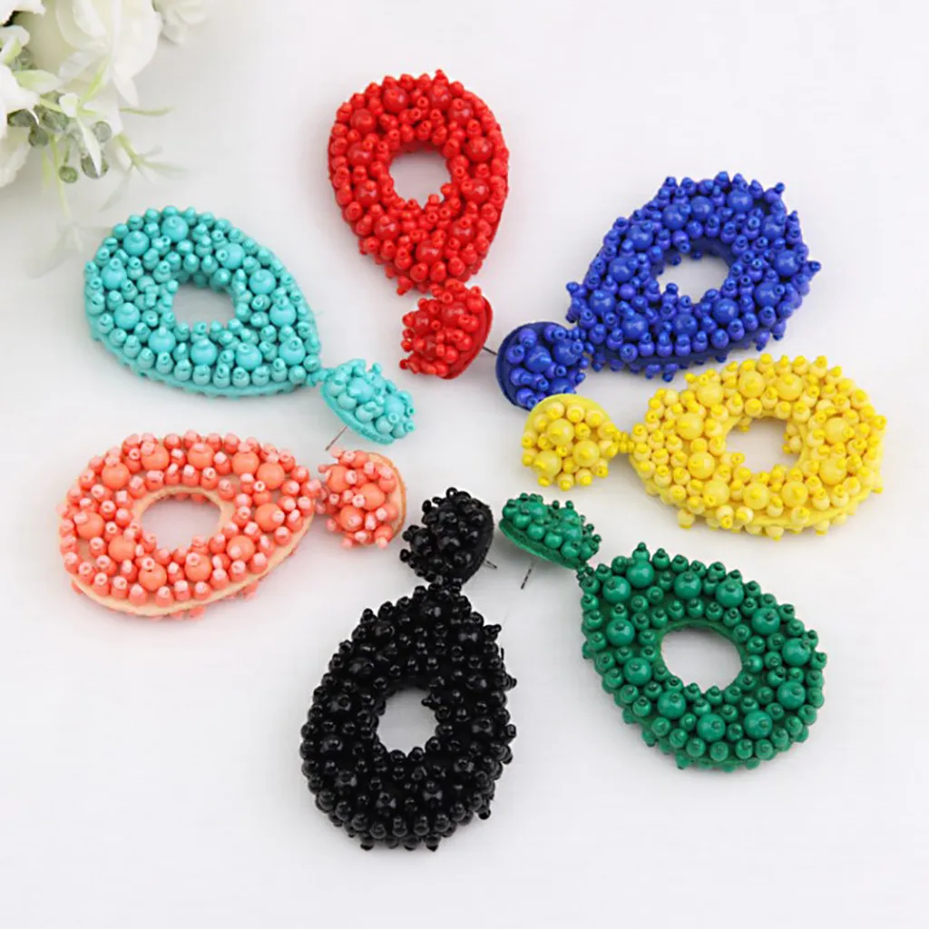 

2019 women earring trendy luxury Big earrings statement vintage geometric earings fashion jewelry summer accessories