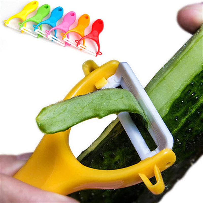 

Kitchen Accessories Multi Functional Colorful Fruit Vegetable Potato Ceramic Peeler Kitchen Tools Helper Colors Random