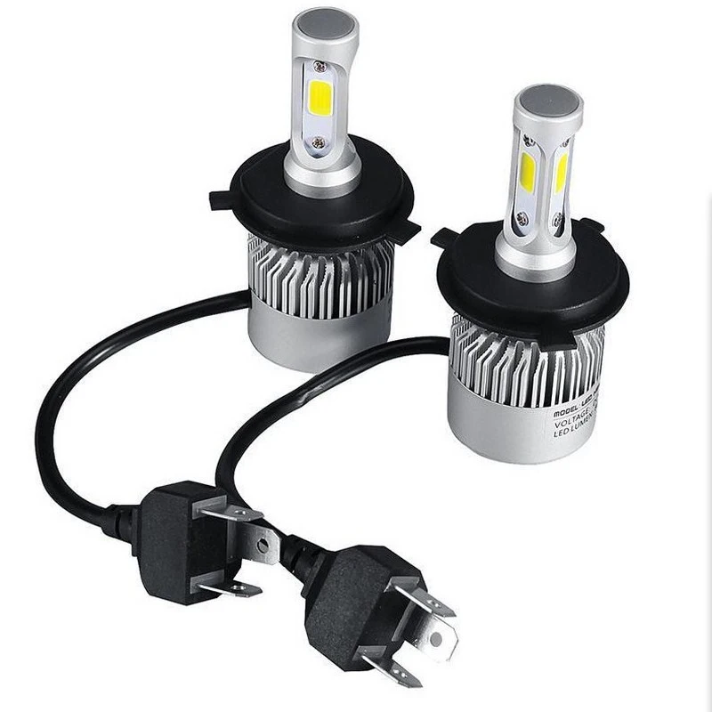 

2Pcs H4 LED COB Chip Car Headlight Bulb 6000K 360 Degree DC 9-32V 8000lm bulb Automotive Headlamp Bulb Auto Light Bulb