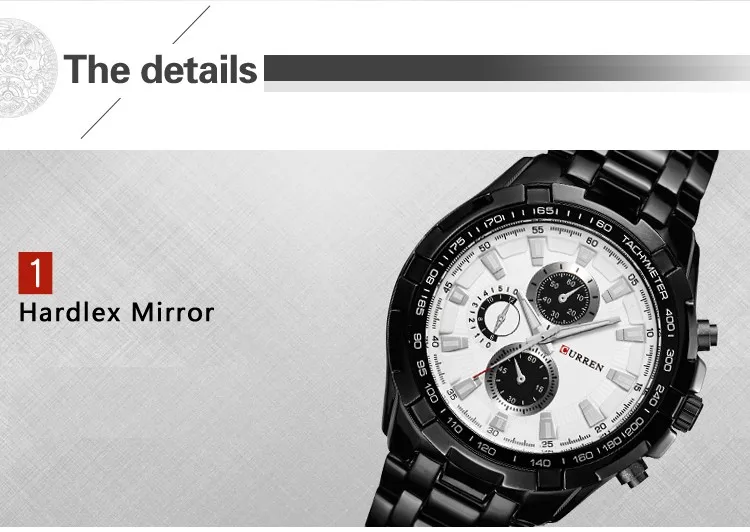 CURREN new watches men top luxury brand Quartz Fashion casual Wrist watch mens Waterproof full steel mens sports watches clock