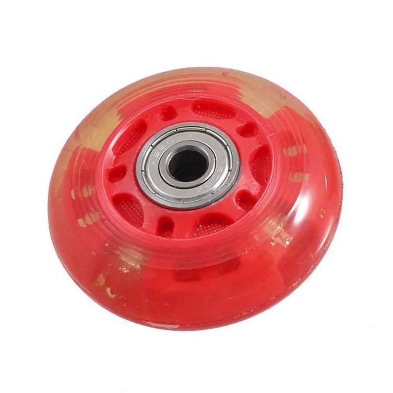 Супер продать-1 пара 8 мм диаметр 608ZZ подшипник встроенный скутер кататься на коньках скейт колесо с резиновым покрытием красного цвета