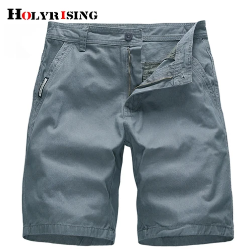 Grey Holyrising мужские s Cargo Шорты новые военные тактические шорты мужские хлопок повседневные короткие брюки Прямая 18827-5 - Цвет: Grey