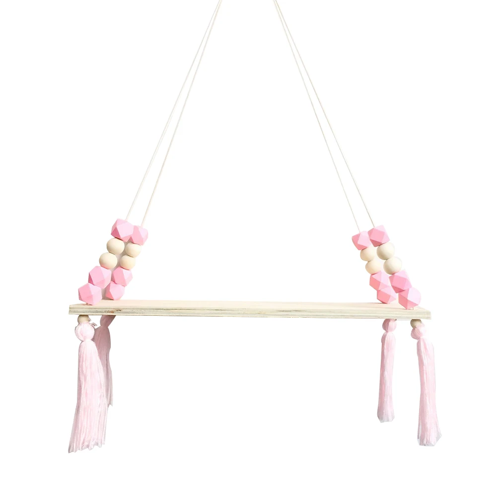 Полки Clapboard настенные Висячие кисточки украшения подарки качели веревка для детской комнаты вечерние PAK55 - Color: 1