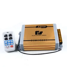 Police Siren 200W 12V Car Alarm Siren Horn AS830 Wireless Remote 11 Sounds HD Propaganda Siren Host Only