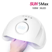 SUN5Plus 108 Вт Светодиодный светильник Сушилка для ногтей 24 светодиодный s лак для ногтей лампа для сушки гель лак для ногтей автоматический датчик таймер инструменты для маникюра