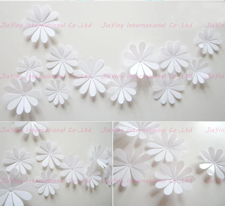 12 قطعة/المجموعة PVC زهرة 3D ملصقا جدار بسيط الحديثة ملصقات الحائط ديكور المنزل غرفة المعيشة الحمام الحديثة جدار الشارات Y112