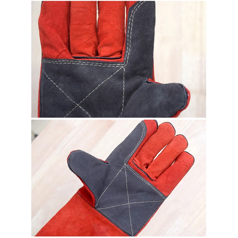 1 пара рабочих перчаток электросварочные перчатки из воловьей кожи термостойкие Защитные рабочие сварщик длинные манжеты