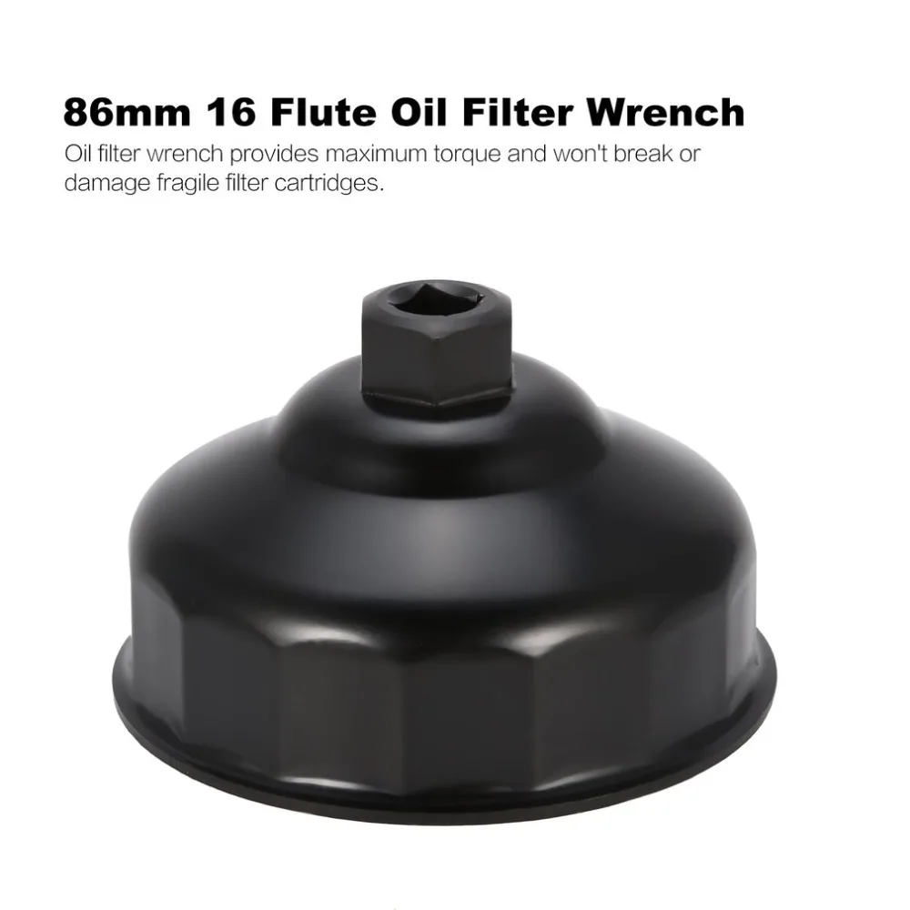 Масляный фильтр ключ 86 мм 16 флейт торцевой разъем Квадратный привод колпачок инструмент для удаления мини авто инструменты для ремонта автомобиля для BMW Volvo
