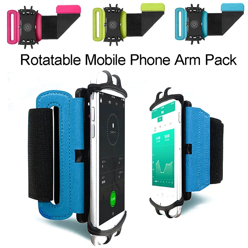 

4-6In Running Bag Men Women Armbands Touch Screen Cell Phone Case Rotatable Running Belt Cycling Gym Arm Band Bag For Iphone