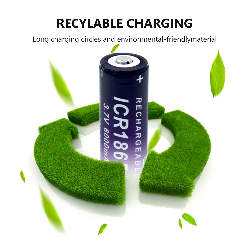 18650 Батарея 3 7 V 6000mAh ICR перезаряжаемая литий ионная батарея для светодиодного