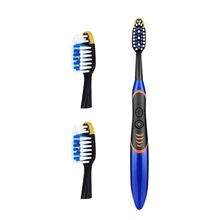 Портативная звуковая зубная щетка с аккумулятором Oprated зубные щетки гигиена полости рта электрическая щетка для чистки зубов+ 2 сменные насадки для щёток PJ