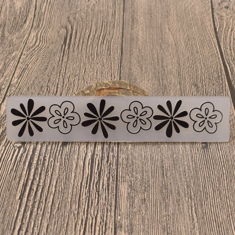 

Flowers Rectangle Plastic Embossing Folder Stencil Template For Scrapbooking Paper Birthday Card Decoration