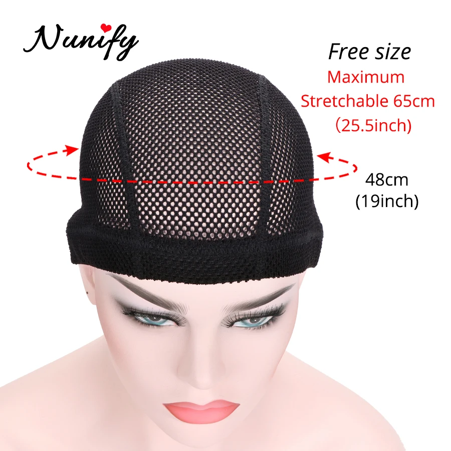 

Braided Wig Caps Durable Stable Black Easier Sew In Weaving For Making Wigs Mesh Dome Cap With No Slip Elastic Band Hairnets