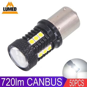 

50x P21W LED 1156 T20 W21/5W P21/5w 7443 W21W 7440 Bay15d 21 3030 SMD Car LED Bulb Auto DRL Stop Reverse Light 720lm