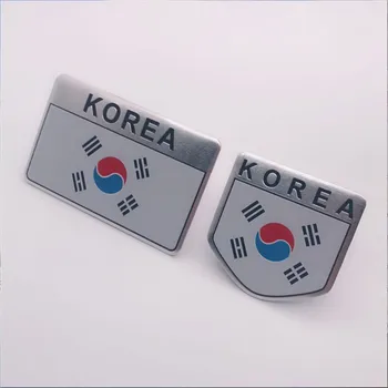

Automobile Motorcycle Exterior Accessories Asian Friendly Country South Korea National Flag Aluminum Alloy Car Stickers